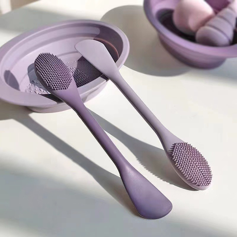 Spa Massager - Kuas Masker Wajah Silikon Kepala Ganda,