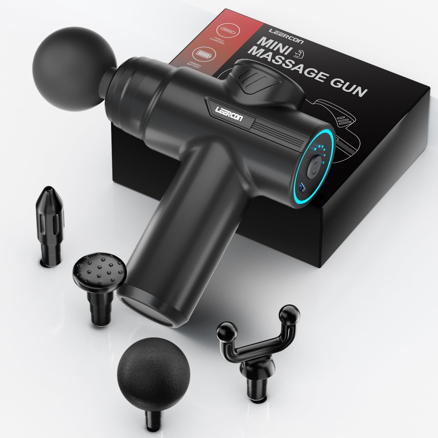 Massage Gun - LEERCON Mini Massage Gun, 6 Kecepatan
