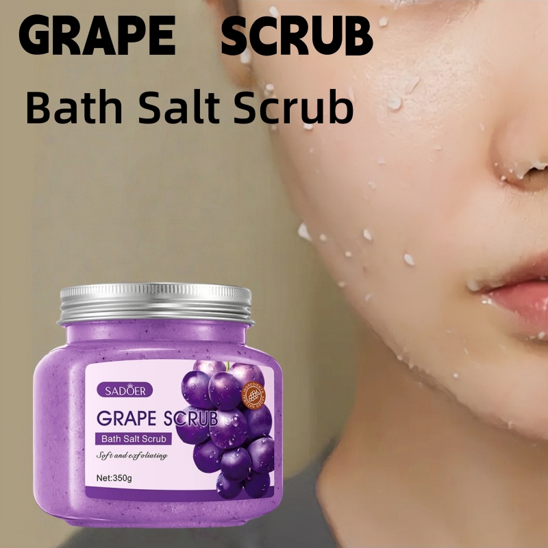 Bath Salts - Grape Bath Salt Scrub 350g, Eksfoliasi,