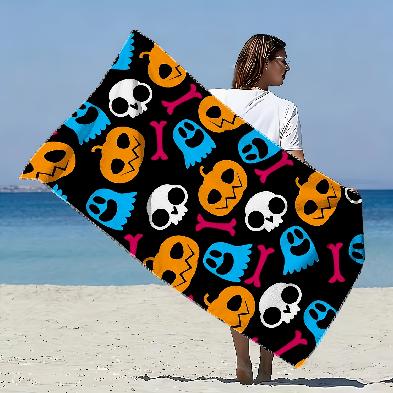 1pc Handuk Pantai Motif Labu T - Spa Towel ulasan dan harga