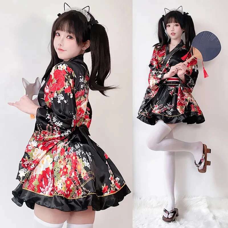 Gaun Kimono Modifikasi Jepang  - Bathrobe ulasan dan harga