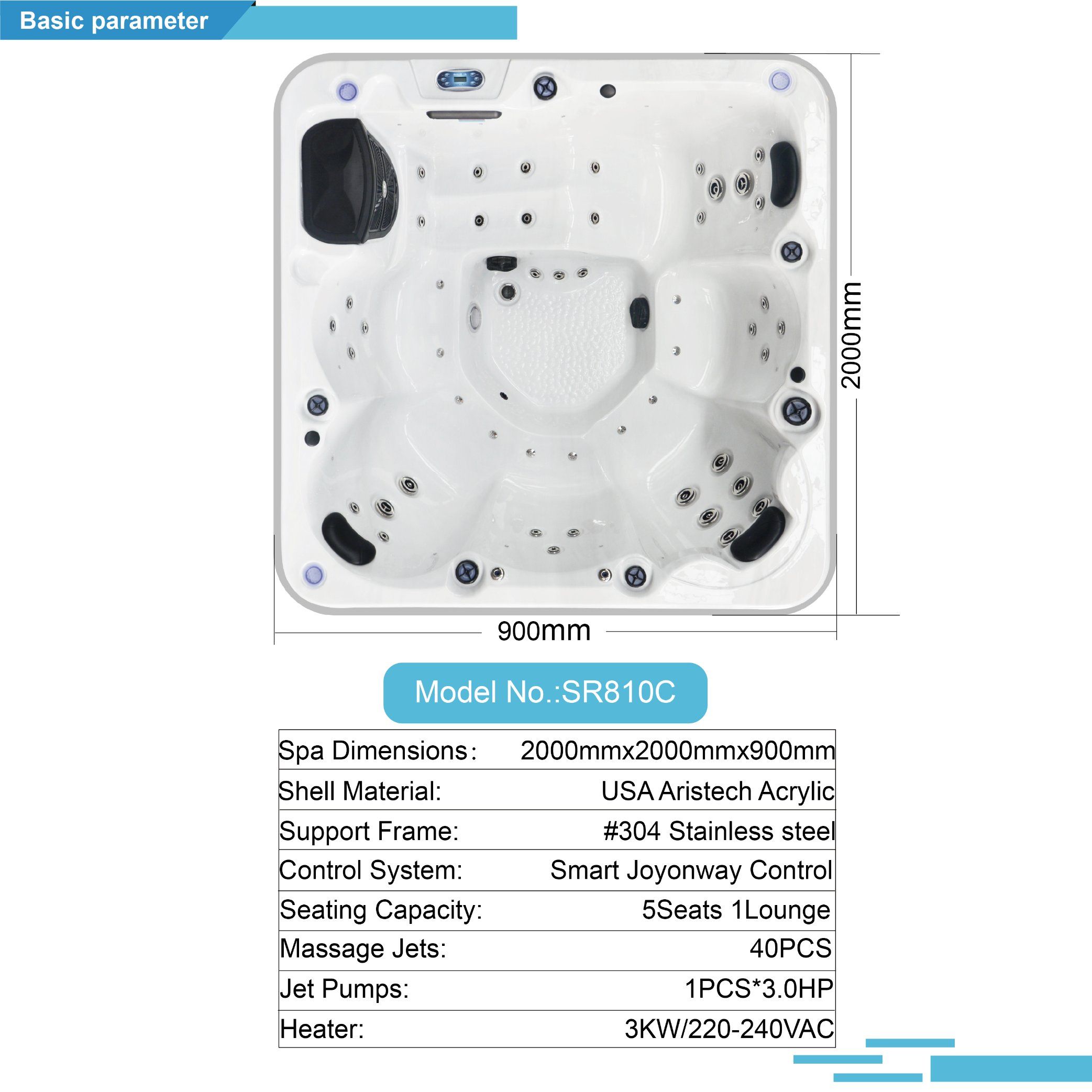 Bak Mandi Air Panas Outdoor 2m - Hot Tub ulasan dan harga