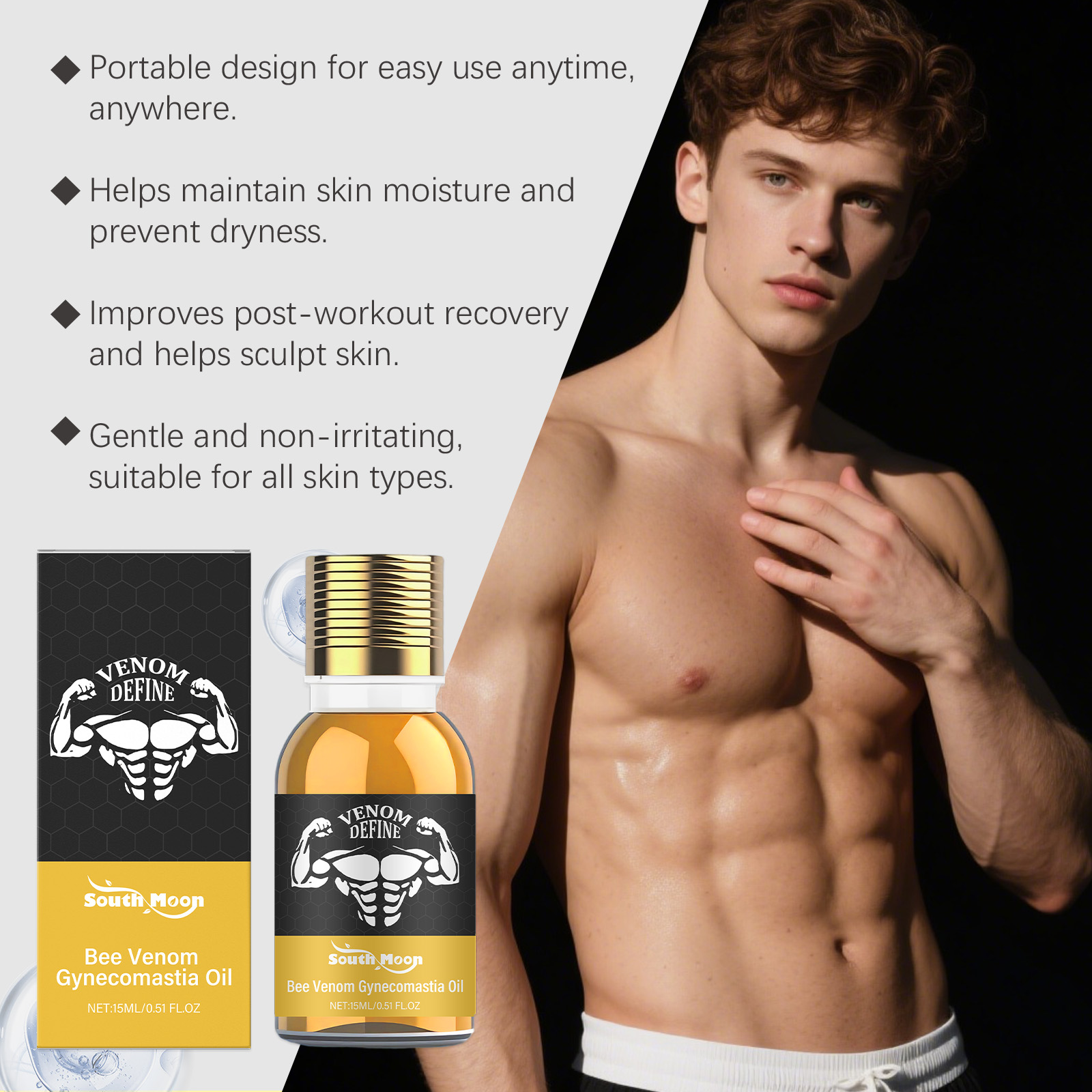 Minyak Gynecomastia Racun Leba - Body Oil ulasan dan harga