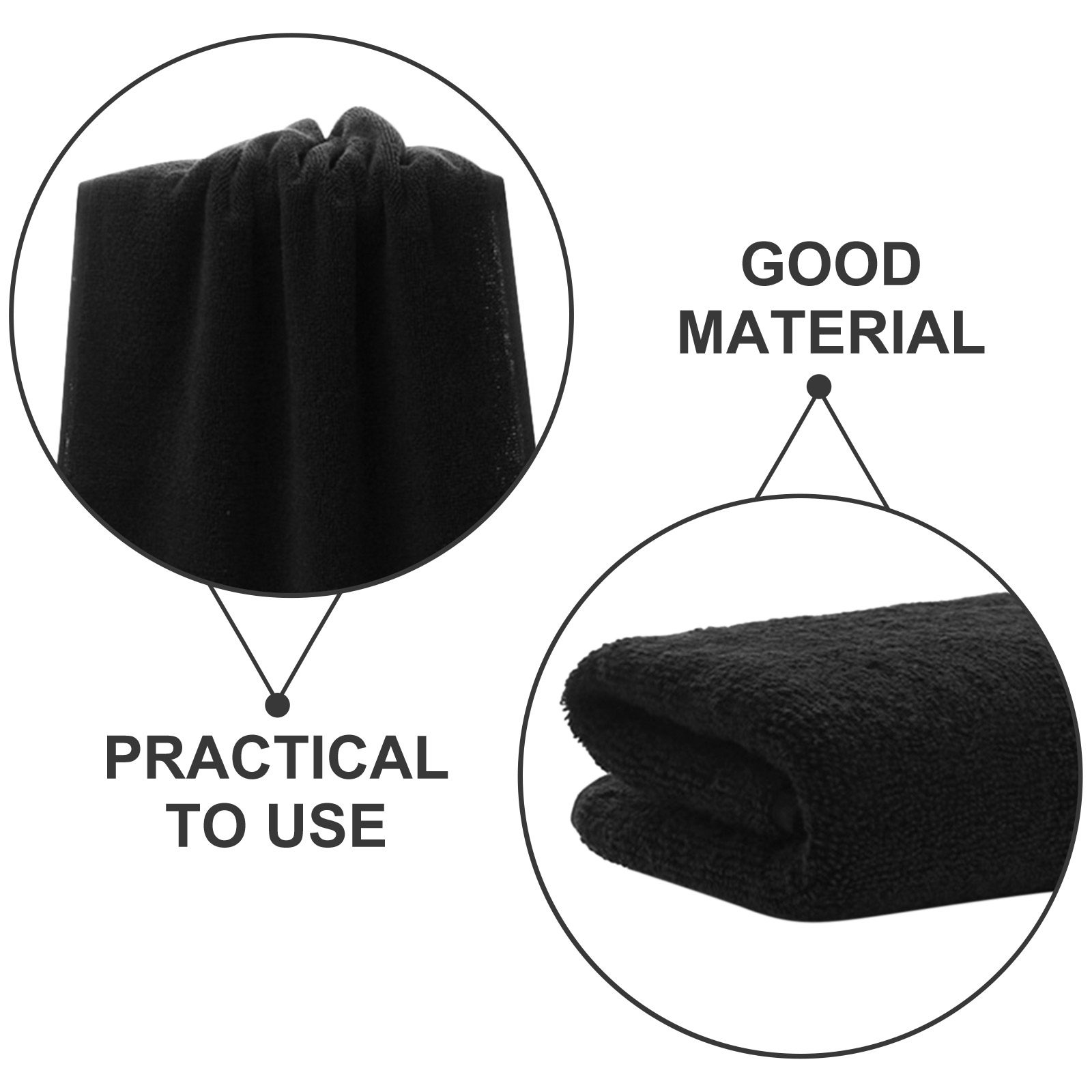 Handuk Tangan Katun Hitam Ukur - Spa Towel ulasan dan harga
