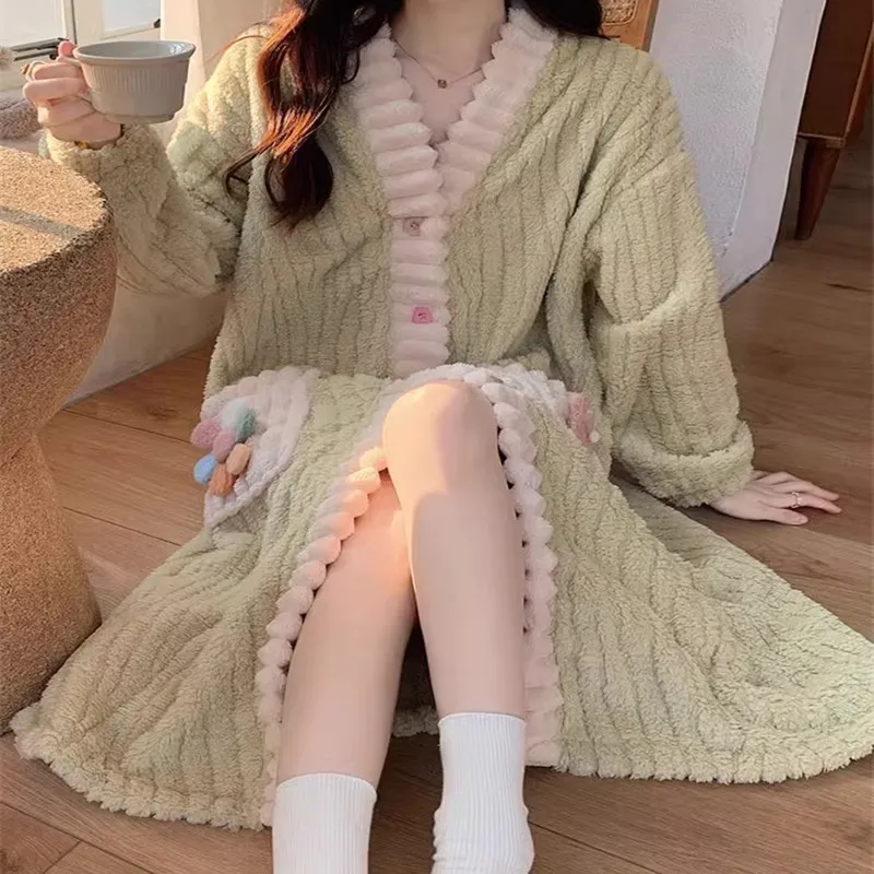 Gaun Tidur Wanita Berlapis Teb - Bathrobe ulasan dan harga
